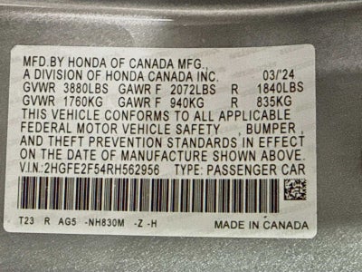 2024 Honda Civic Sport