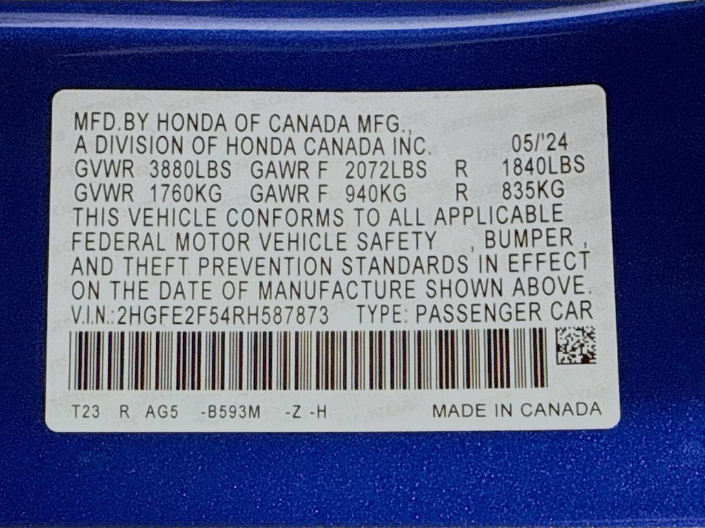 2024 Honda Civic Sport