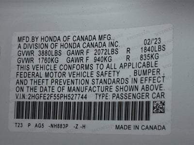 2023 Honda Civic Sport