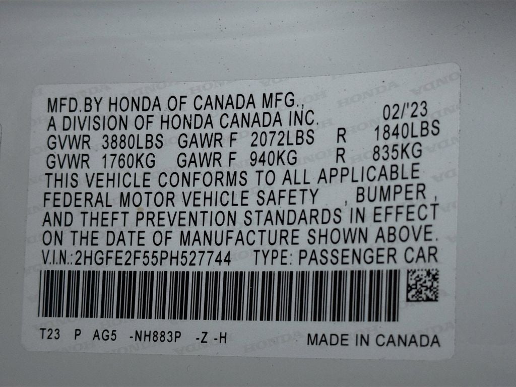 2023 Honda Civic Sport
