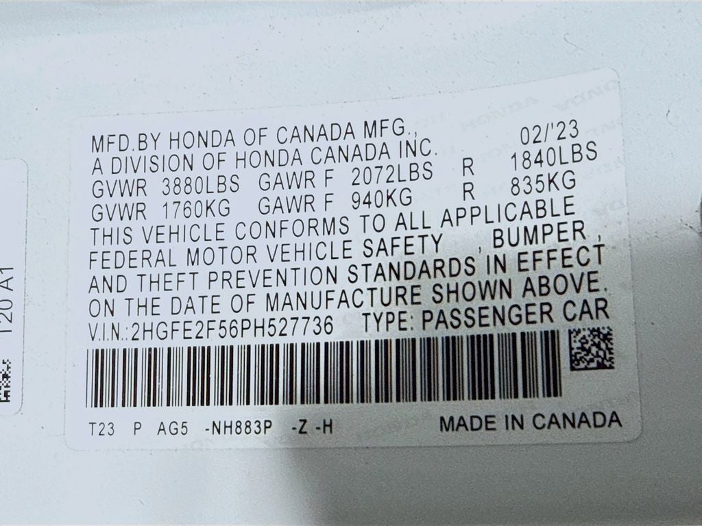 2023 Honda Civic Sport