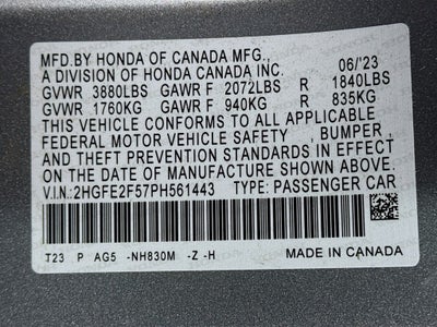2023 Honda Civic Sport