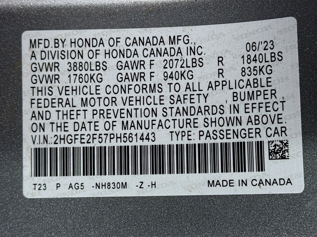 2023 Honda Civic Sport