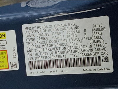 2025 Honda Civic Sport