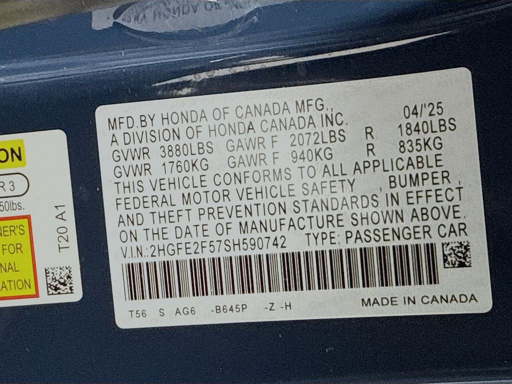 2025 Honda Civic Sport