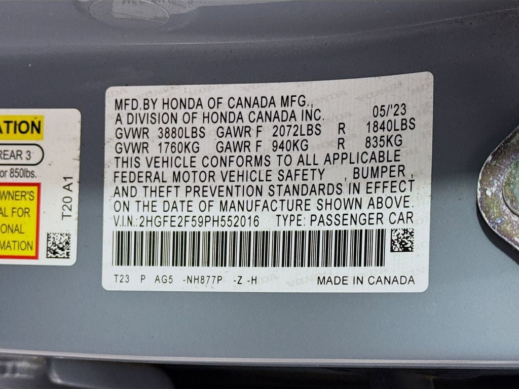 2023 Honda Civic Sport