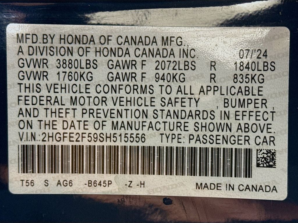 2025 Honda Civic Sport