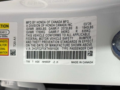 2026 Honda Civic Sport