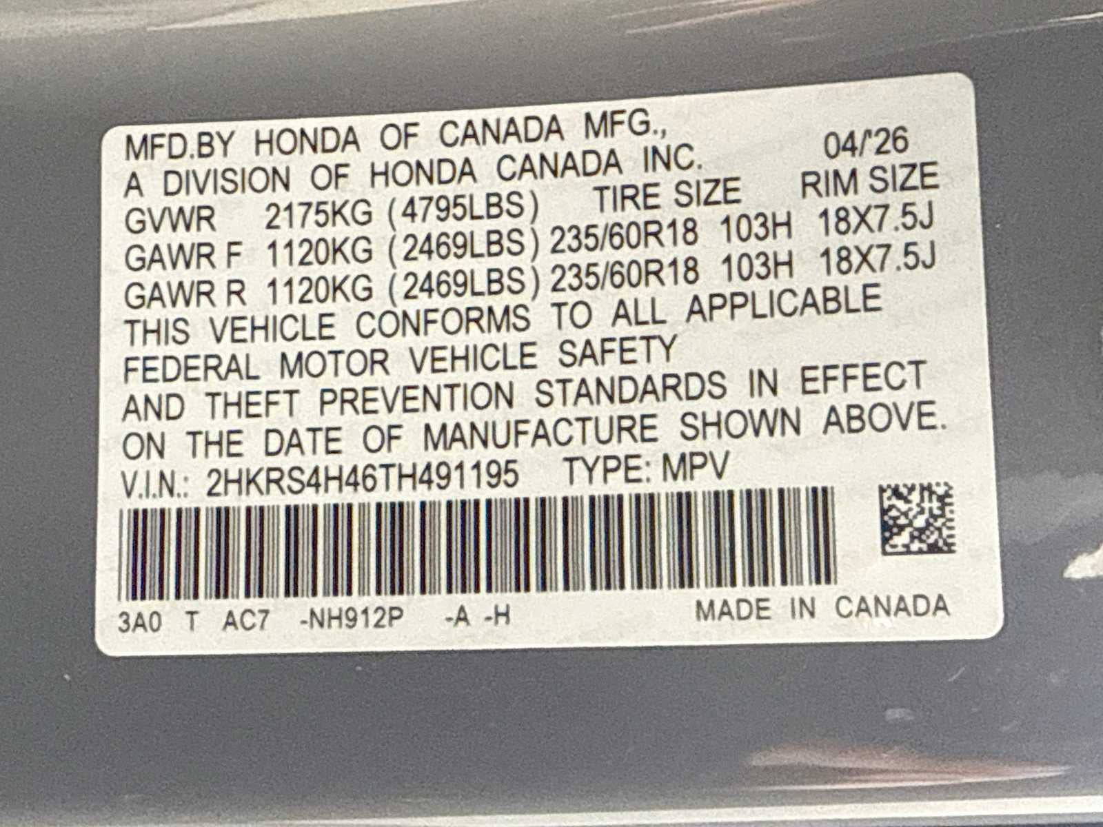 2026 Honda CR-V EX
