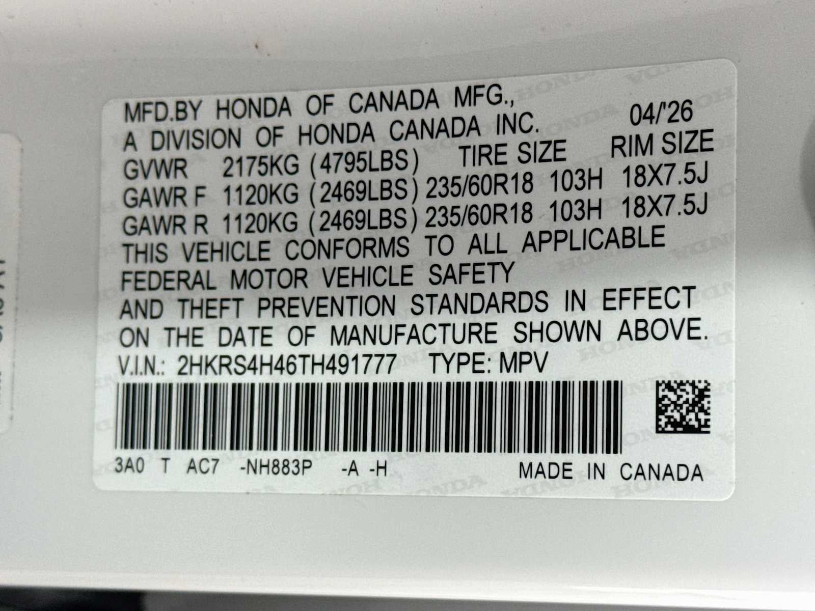2026 Honda CR-V EX