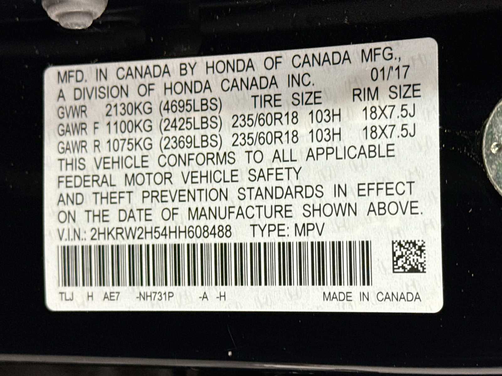 2017 Honda CR-V EX