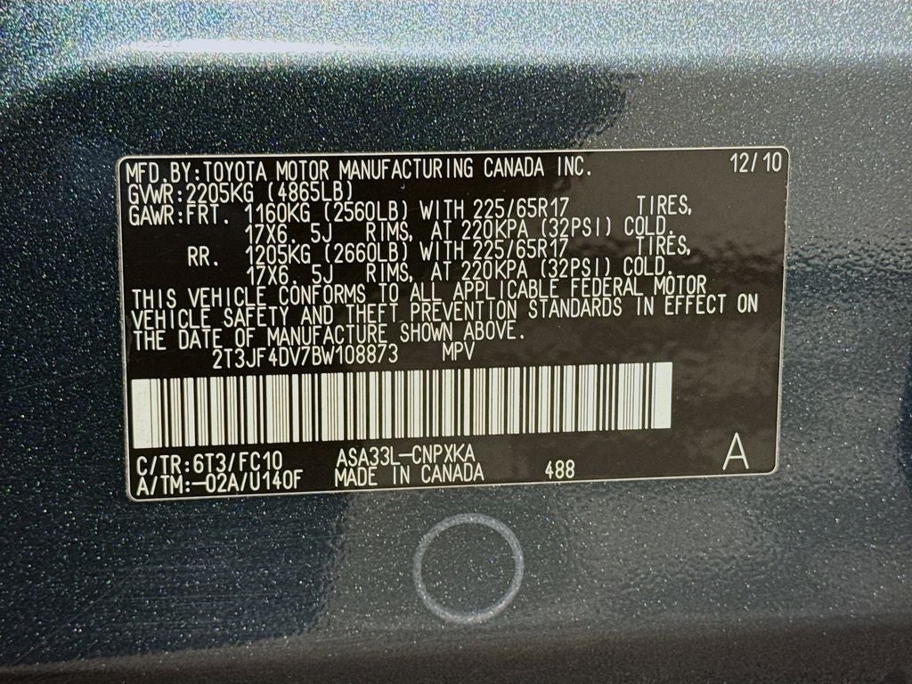 2011 Toyota RAV4 Base