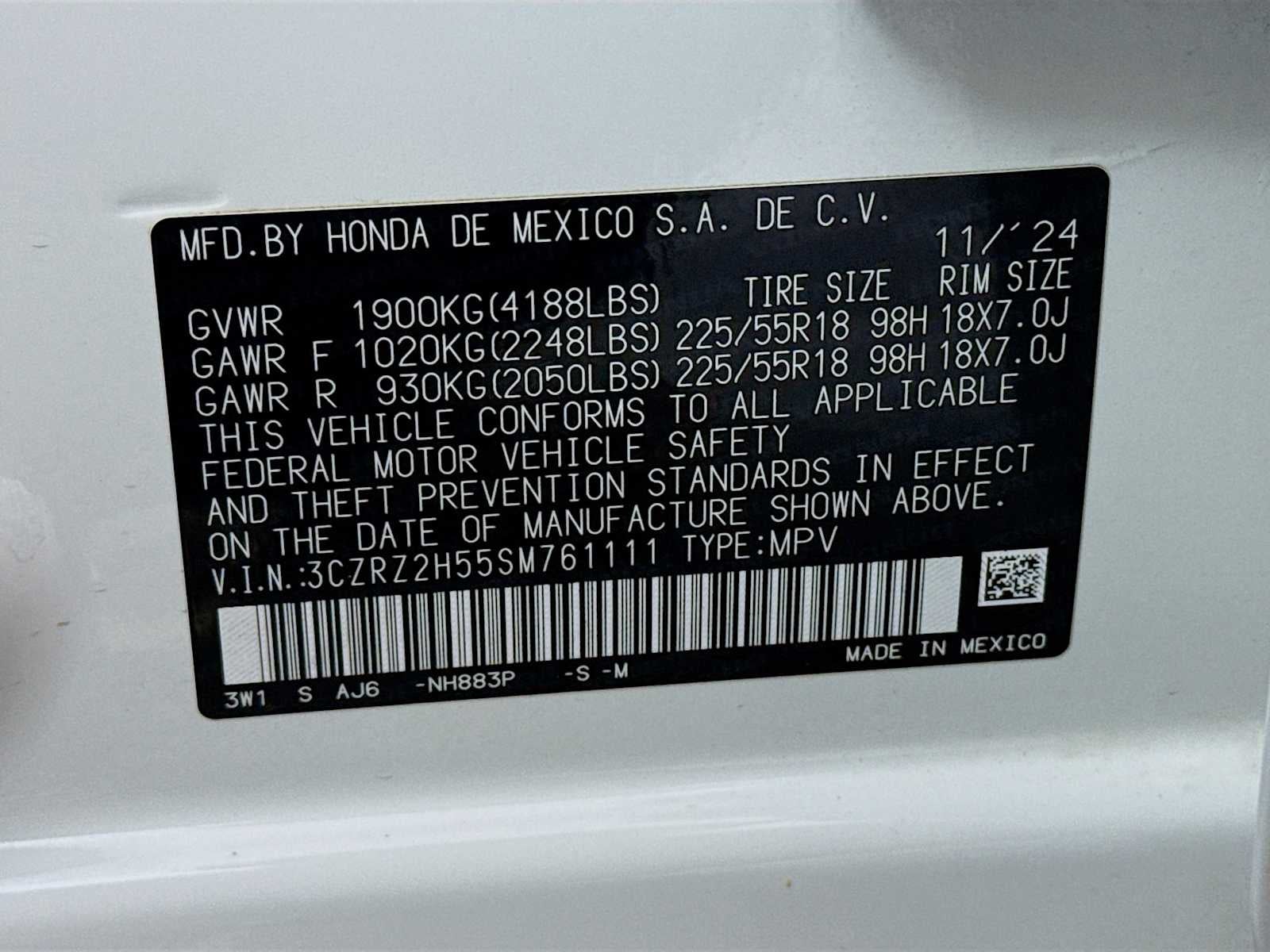 2025 Honda HR-V Sport