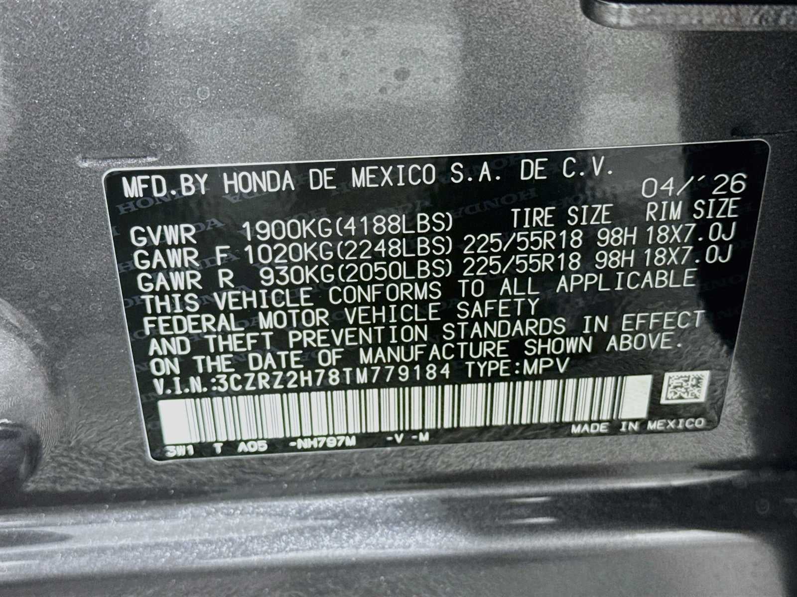 2026 Honda HR-V EX-L