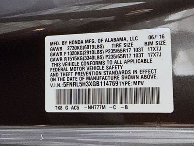 2016 Honda Odyssey SE