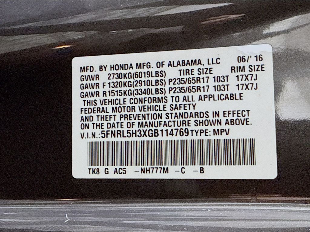 2016 Honda Odyssey SE