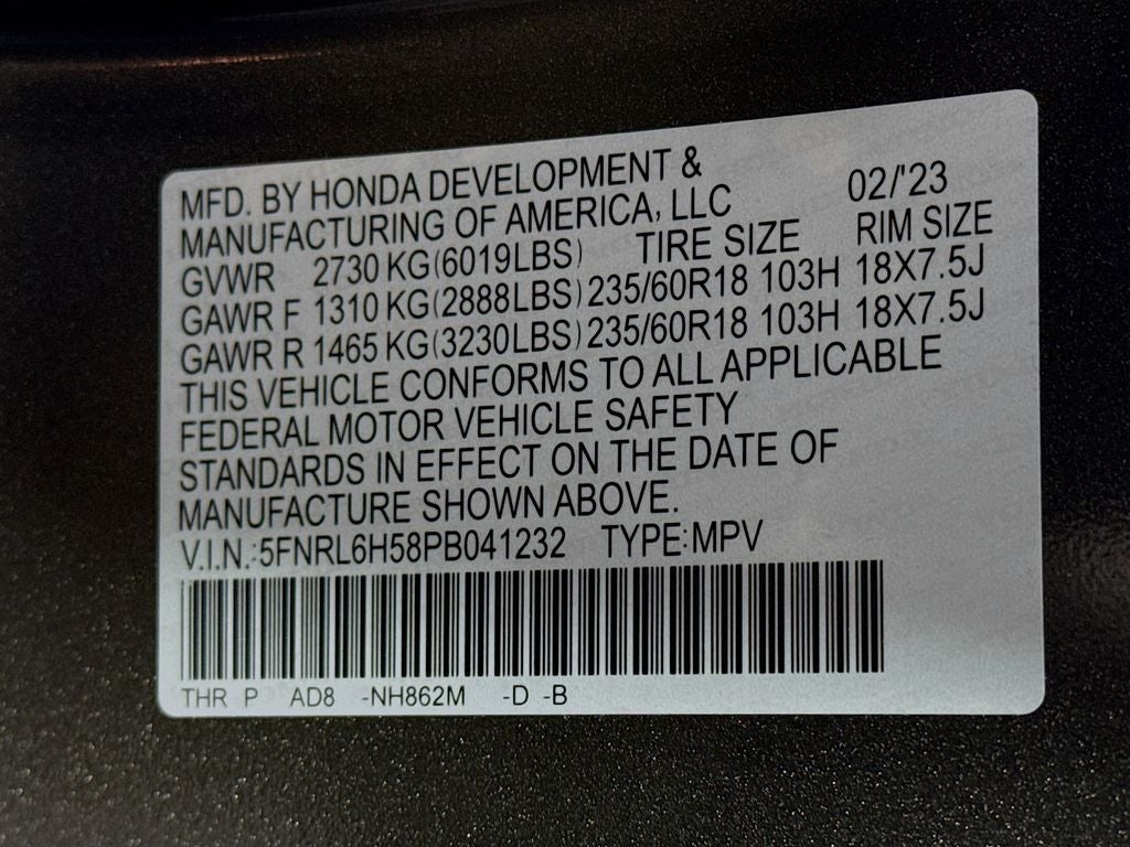2023 Honda Odyssey EX