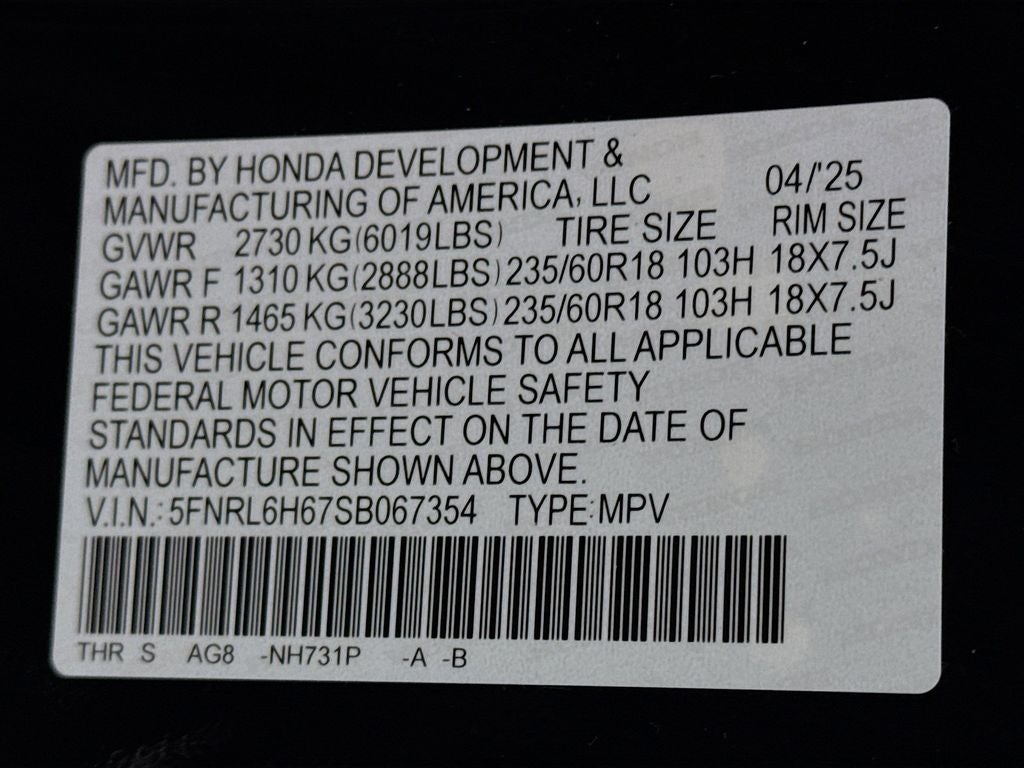 2025 Honda Odyssey EX-L