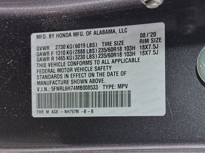 2021 Honda Odyssey EX-L