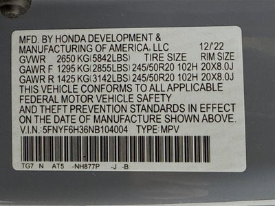 2022 Honda Pilot Sport