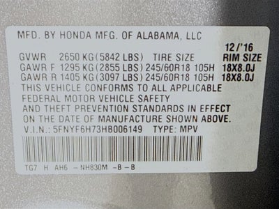2017 Honda Pilot EX-L w/Navigation