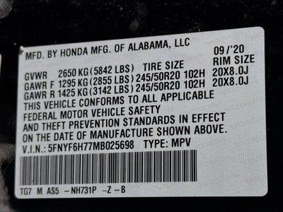 2021 Honda Pilot Black Edition