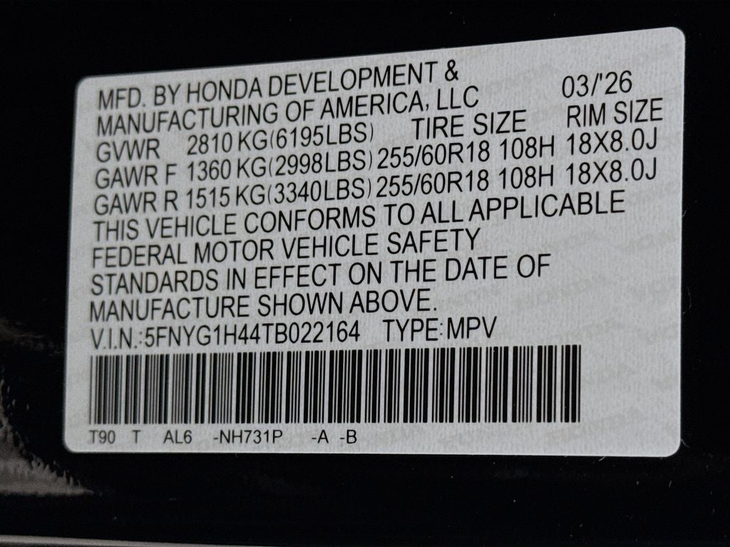 2026 Honda Pilot EX-L