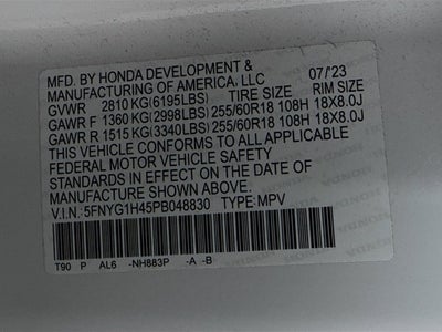 2023 Honda Pilot EX-L 8 Passenger
