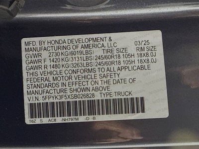 2025 Honda Ridgeline RTL