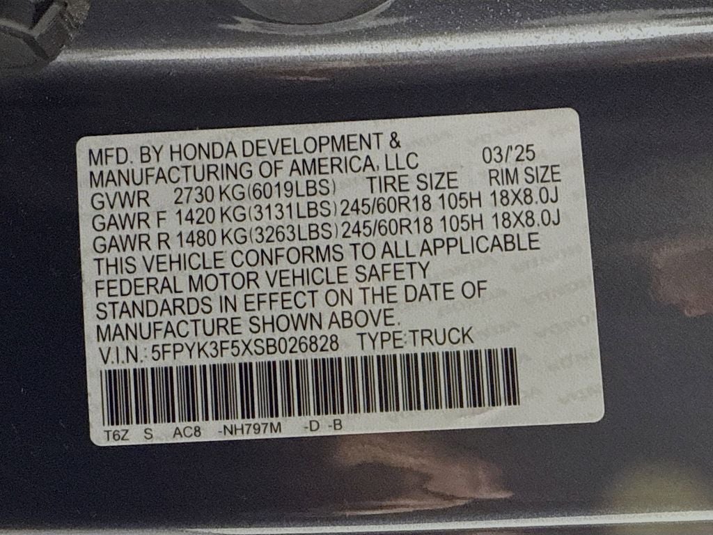 2025 Honda Ridgeline RTL