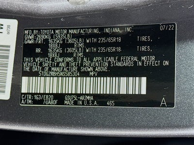 2022 Toyota Highlander XLE