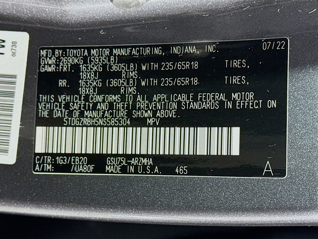 2022 Toyota Highlander XLE