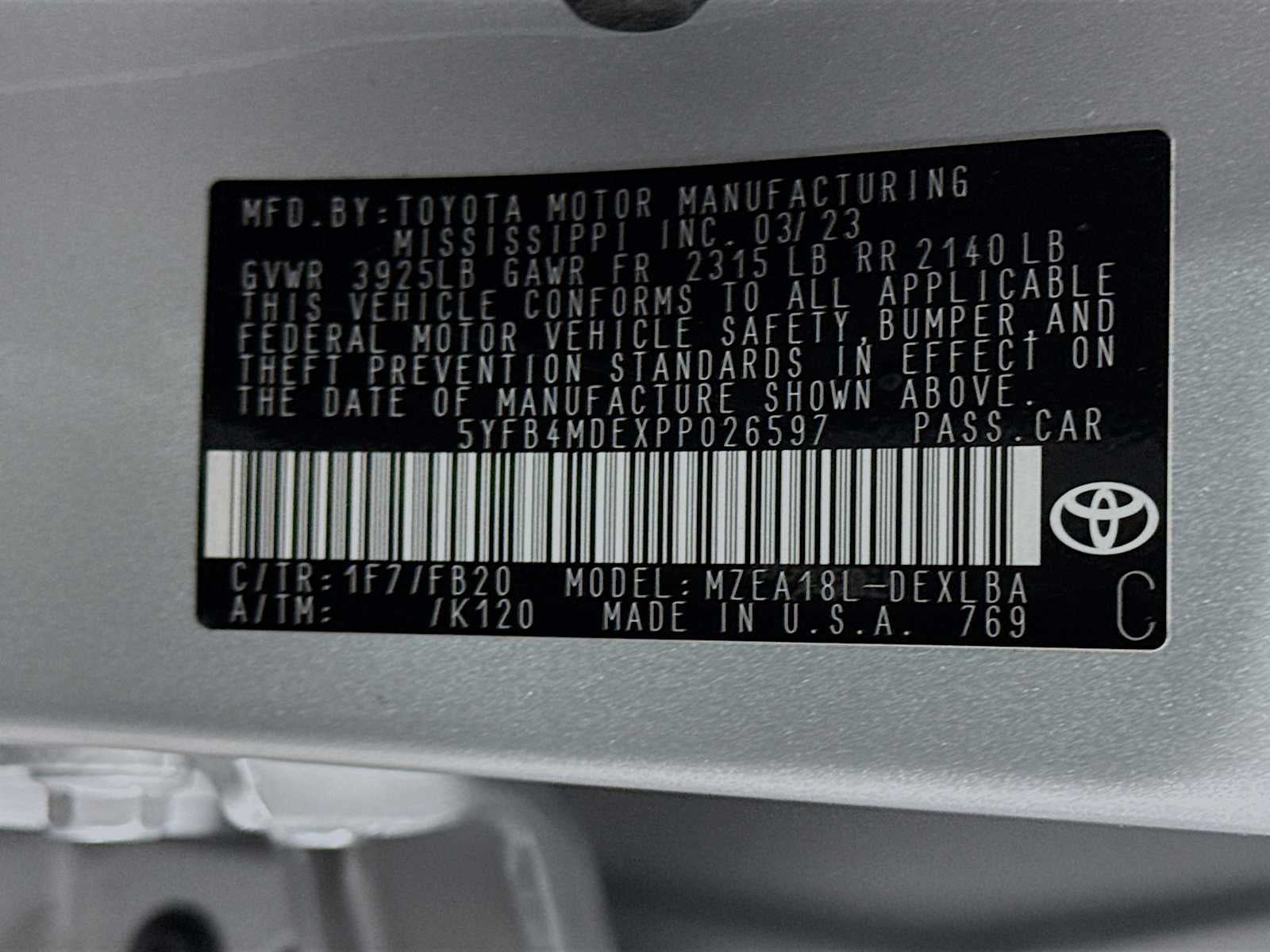 2023 Toyota Corolla LE