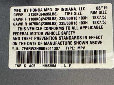 2019 Honda CR-V Touring