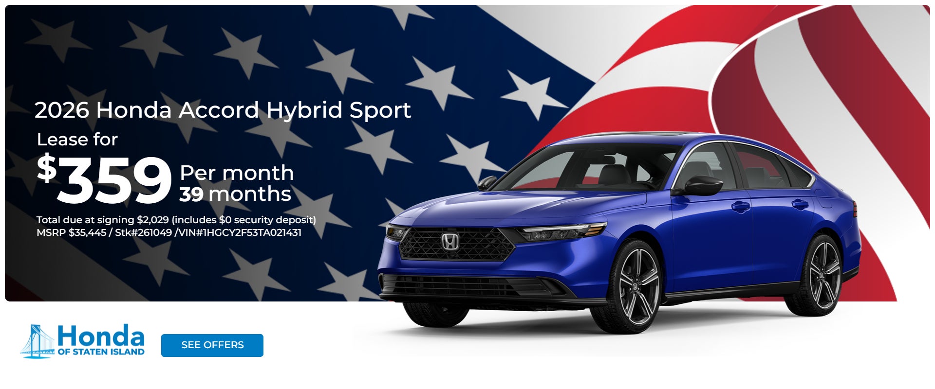 Accord Sport Offer