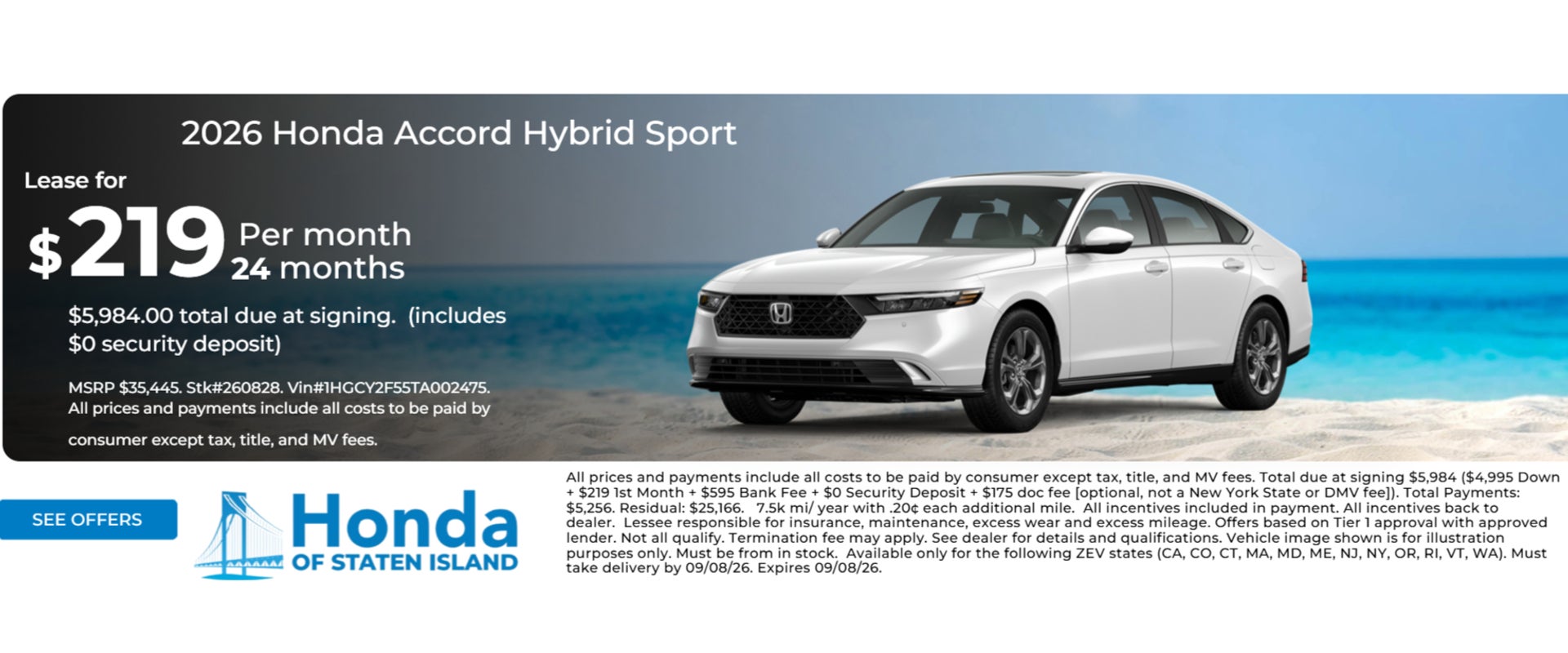 2026 Honda Accord Hybrid Sport