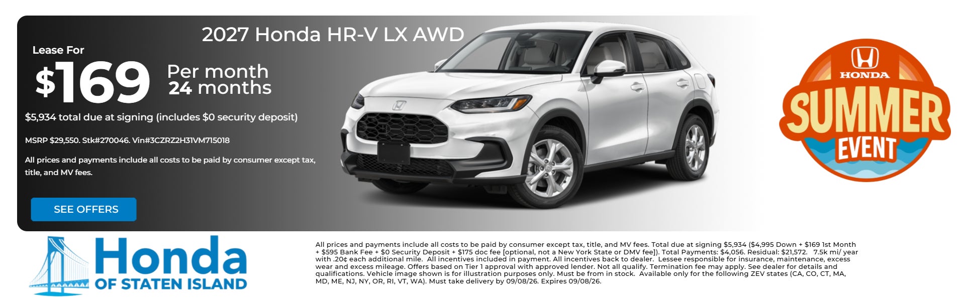 2027 Honda HR-V LX AWD