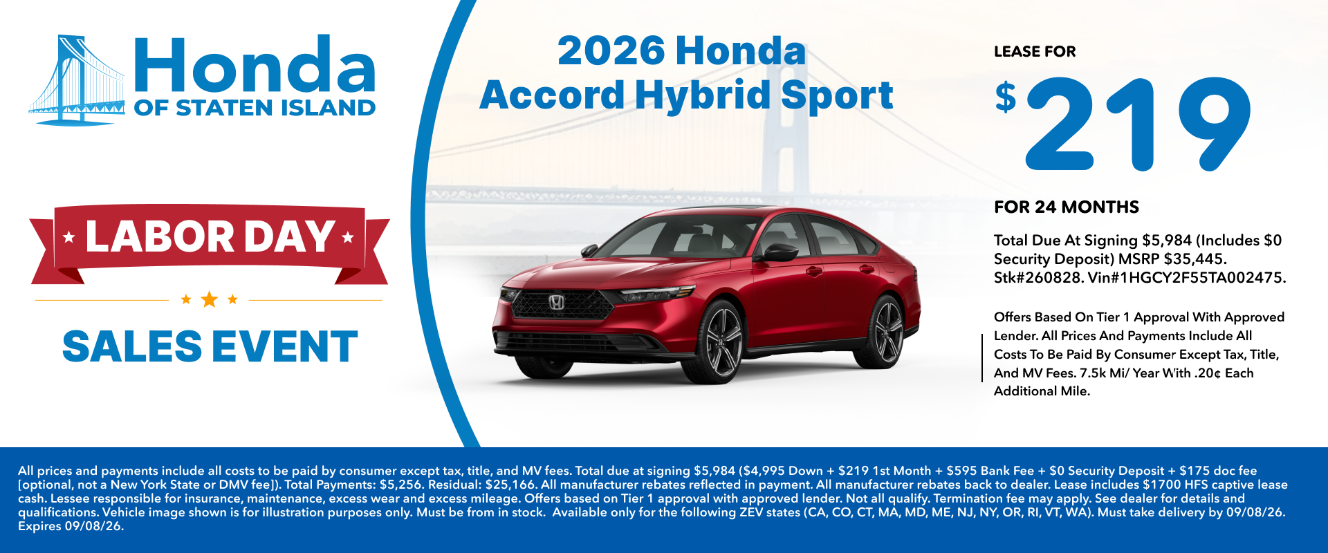 2026 Honda Accord Hybrid Sport