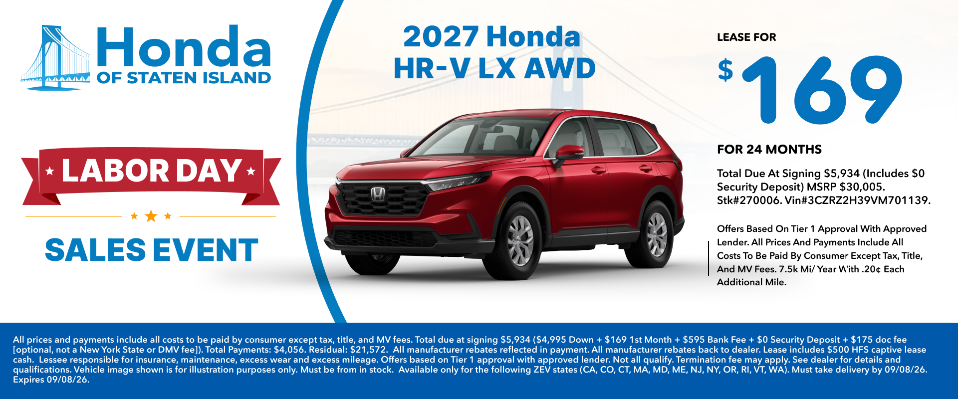 2027 Honda HR-V LX AWD