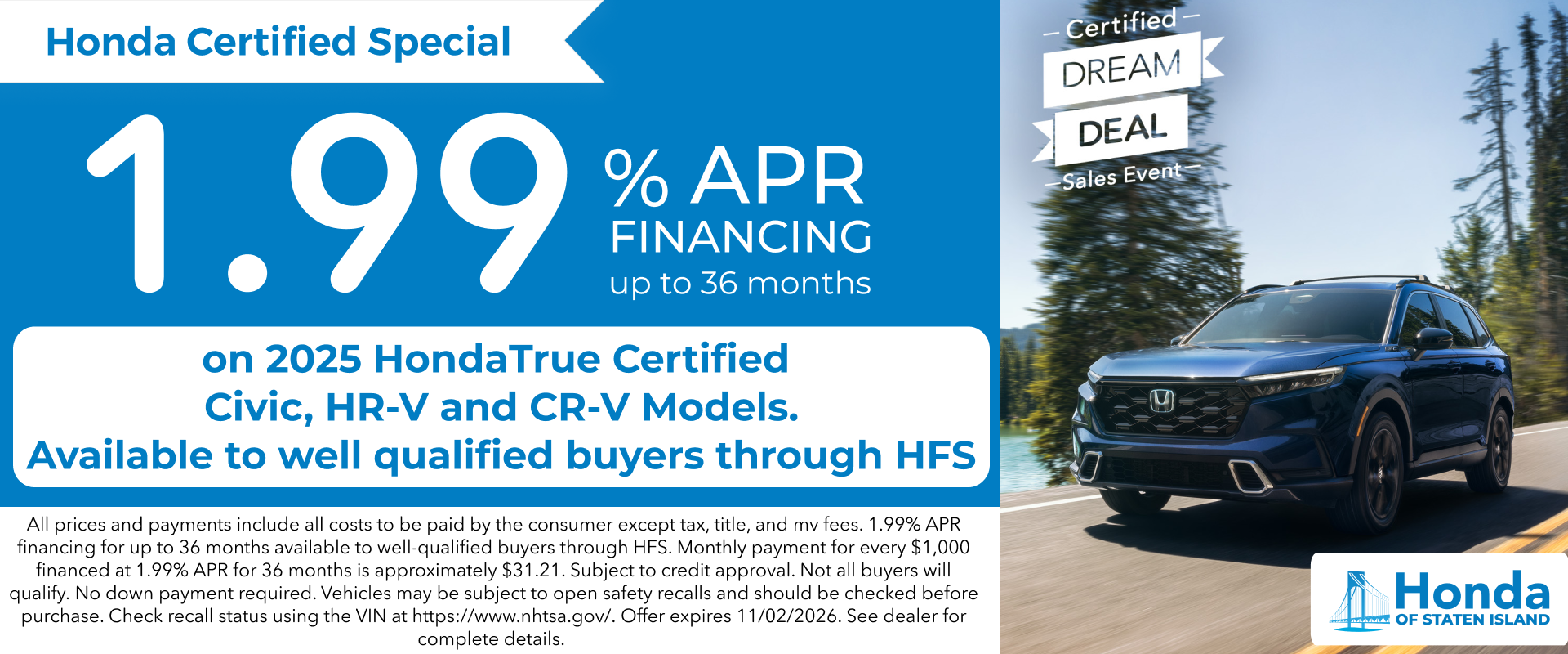 Certified offer