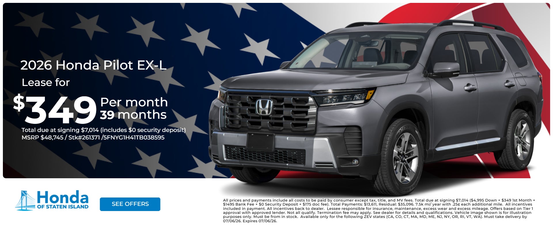 Honda Pilot Specials