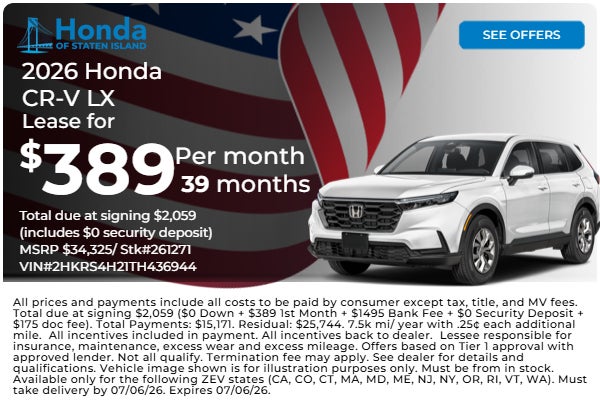 CR-V Specials